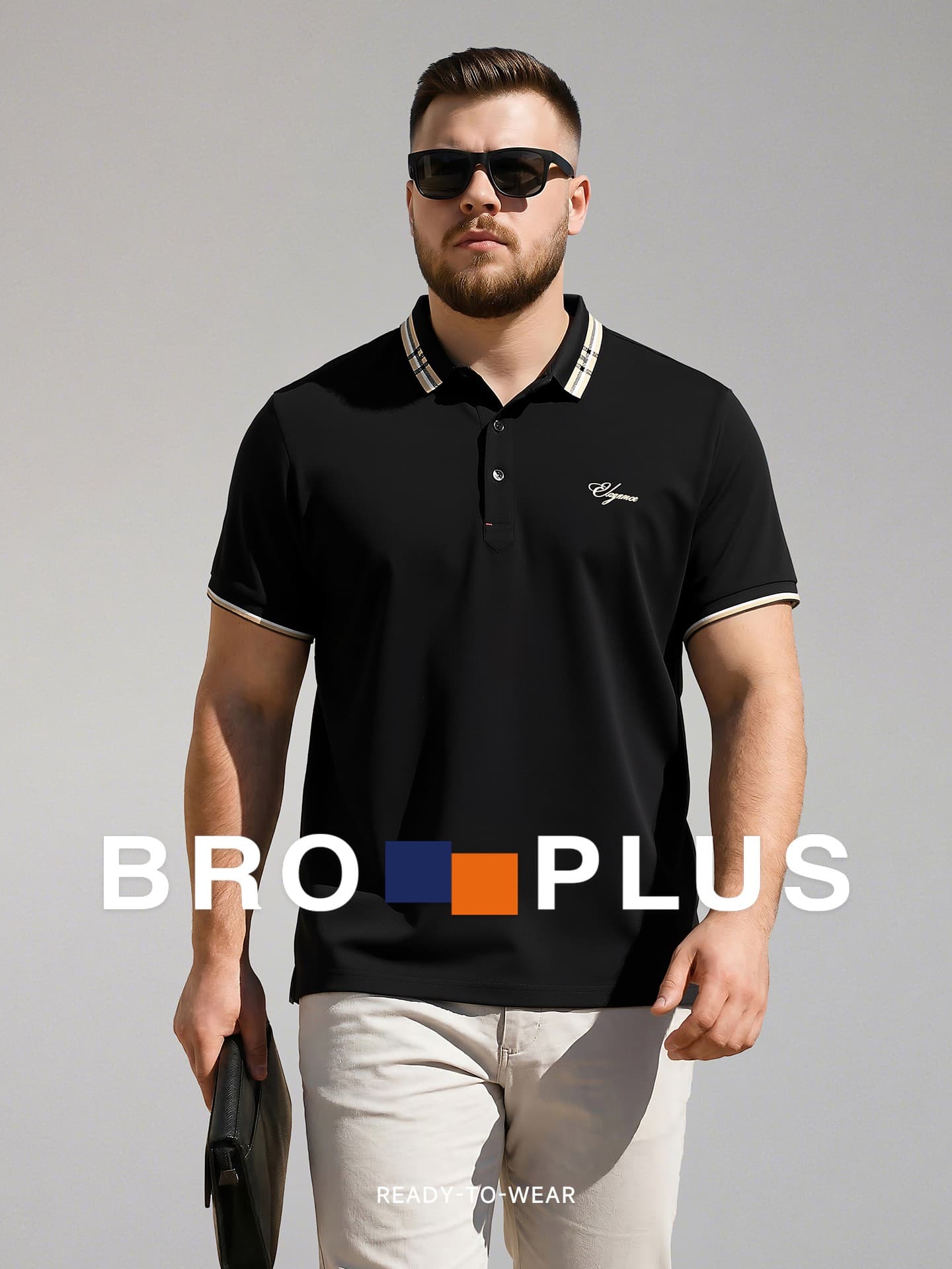 BROUPLUS 品牌大片：自信从容的大码男性全身形象